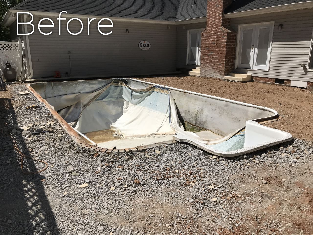 Before: pool and deck remodel